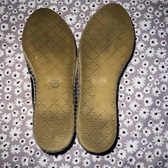 GUCCI LEATHER ESPADRILLES -BLACK -WOMEN’S US 6 - Picture 3 of 5